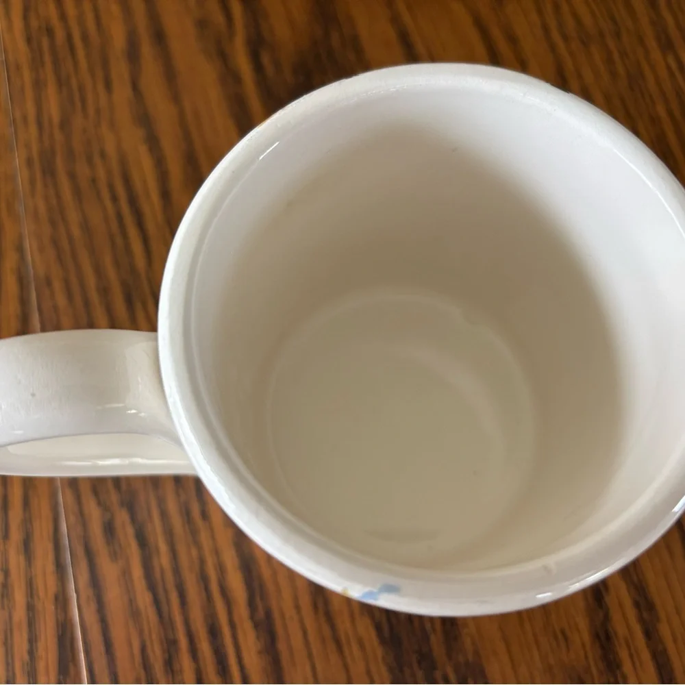 Floral Rooster Mug - White and Black